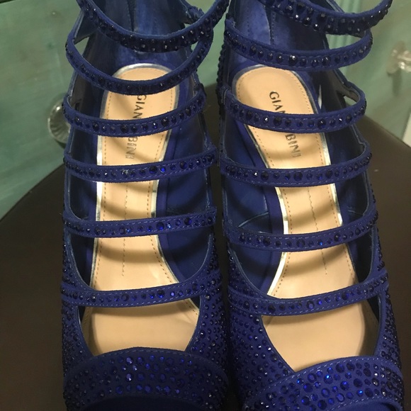 Gianni bini bling blue stilettos - Picture 2 of 7